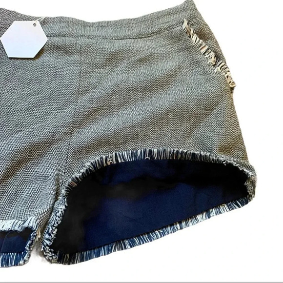 Ethereal Shorts by Paper Crane Knit Frayed Hem Blue Gray Size L - Picture 5 of 11